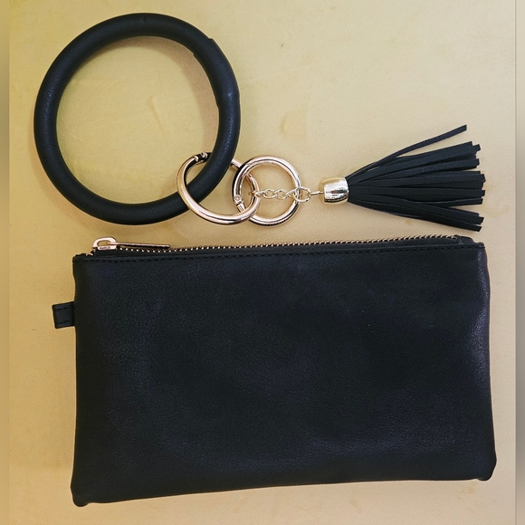 Handbags - Black Bracelet Wristlet Wallet w/ Zipper Closure & Tassels Ornament- NWOT